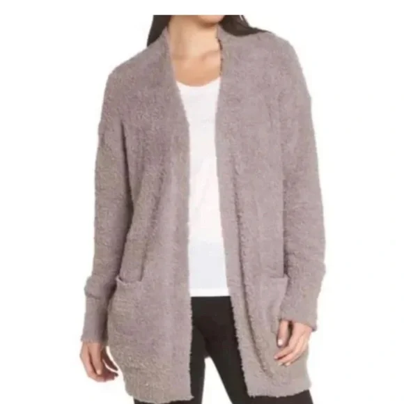 Barefoot Dreams Cozy Gray Cardigan - Picture 2 of 7